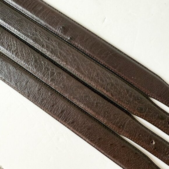 Rod Patrick Boots Mens Western Belt 1.25 NEW Rod Patrick Mens Western Belt Dark Brown Smooth Ostrich Leather Size 34
